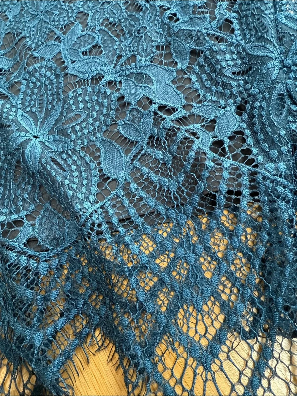 Express Dark Blue Lace Halter Dress